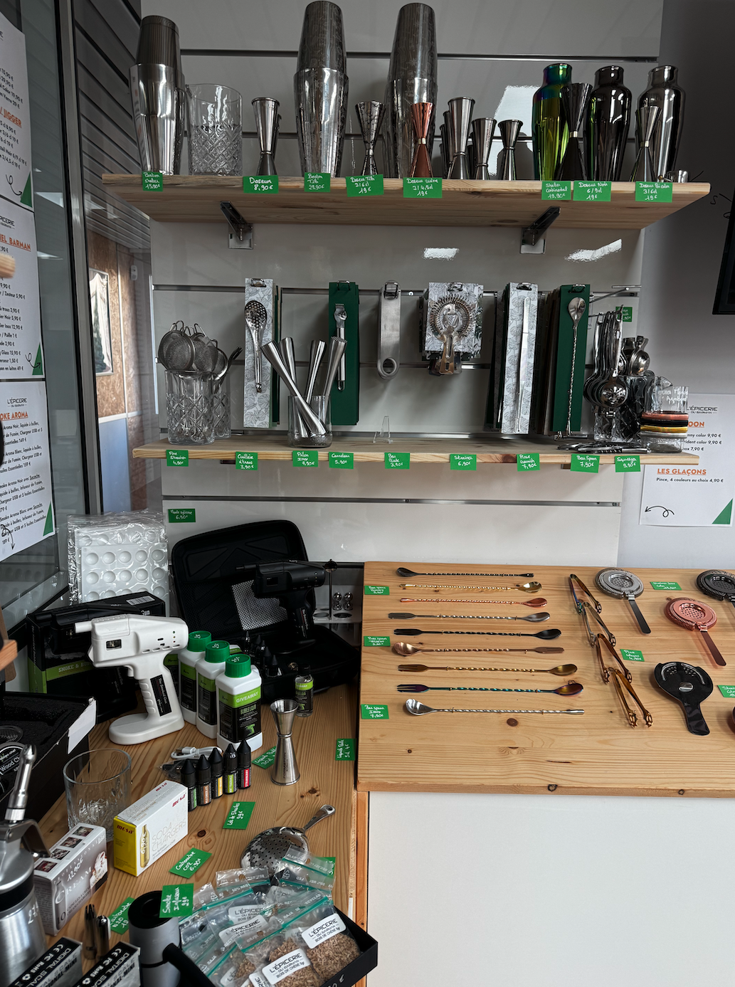 boutique photo matériel pour barman