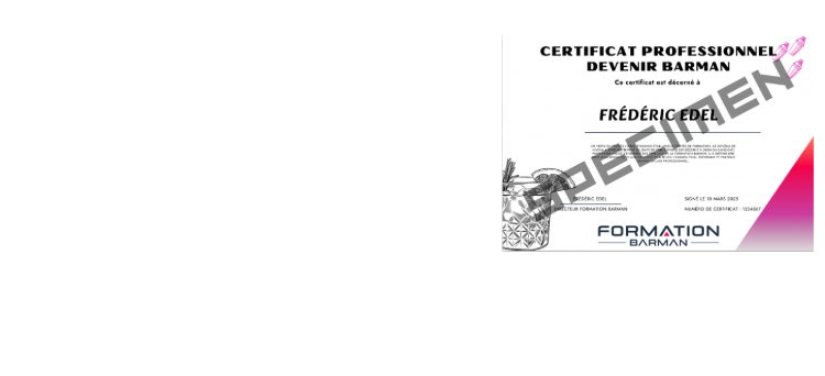 certfication formation barman