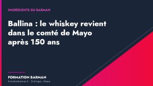 Couverture de l'article « Ballina : le whiskey revient dans le comté de Mayo après 150 ans » — Formation Barman