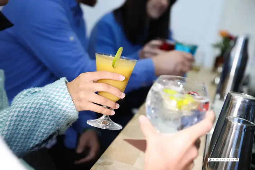 Cocktails préparés pendant une session de formation barman à Drulingen