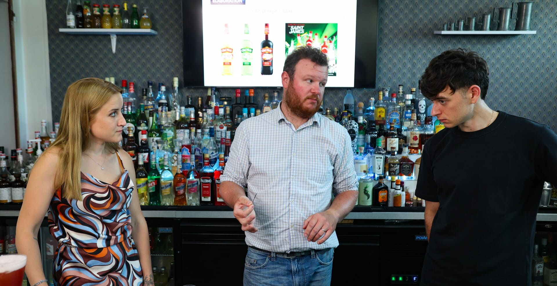 Back-bar d’un établissement, sélection de spiritueux