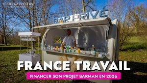 Formation barman avec France Travail : financer son projet en 2026